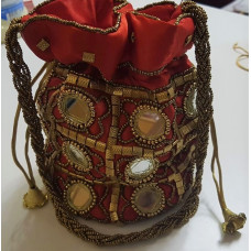 Traditional Gota Patti velvet Potli/Botua Bags
