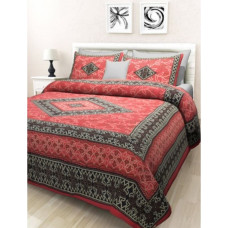 100% Cotton Jaipuri Traditional Printed Bed sheet With 2 Pillow Cover
