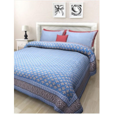 100% Cotton Jaipuri Traditional Printed Bed sheet With 2 Pillow Cover