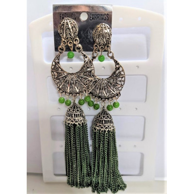 Long Oxidized Jhumkas