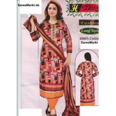 100% Cotton 3pc Salwar Kameez Dress Material