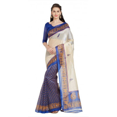 Blue Coloured Raw Silk Saree