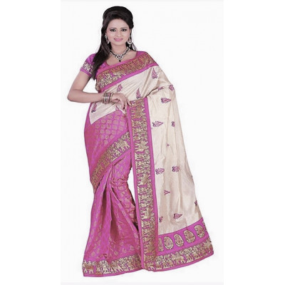 Pink Coloured Raw Silk Saree