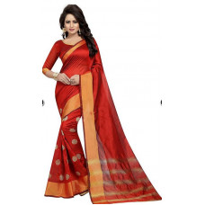 Red-colored Silk Saree