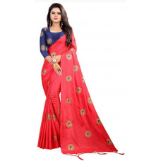 Red with Zari Embroidered Saree