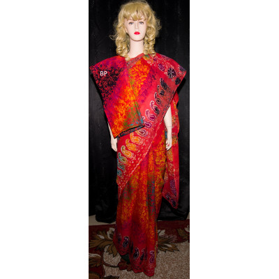 Hand Batik Print Saree
