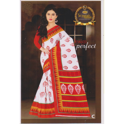 Multicolored Printed Silk Blend Saree