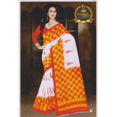 Multicolored Printed Silk Blend Saree