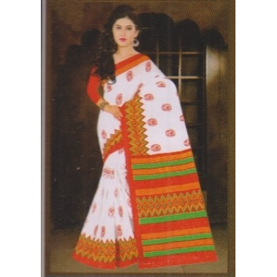 Multicolored Printed Silk Blend Saree