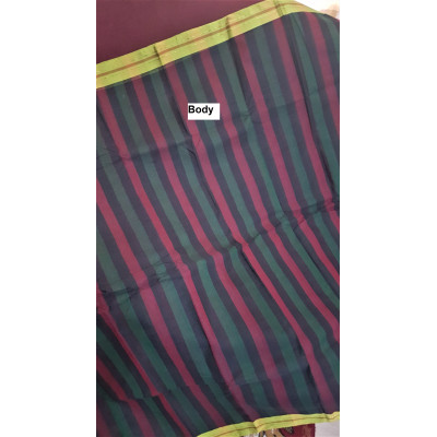 100% Cotton Stripe Sarees