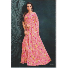 Multicolored Printed Soft Silk Blend Saree