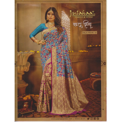 Soft Silk Minakari Kanjiwaram Banarasi ''JULAHAA'' Brand Saree