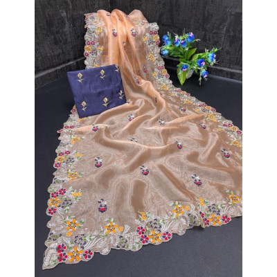 Embroidered Organza Sarees