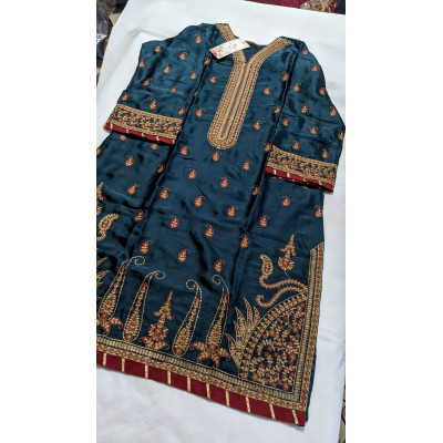 Bin Saeed Silk Embroidered Kurti